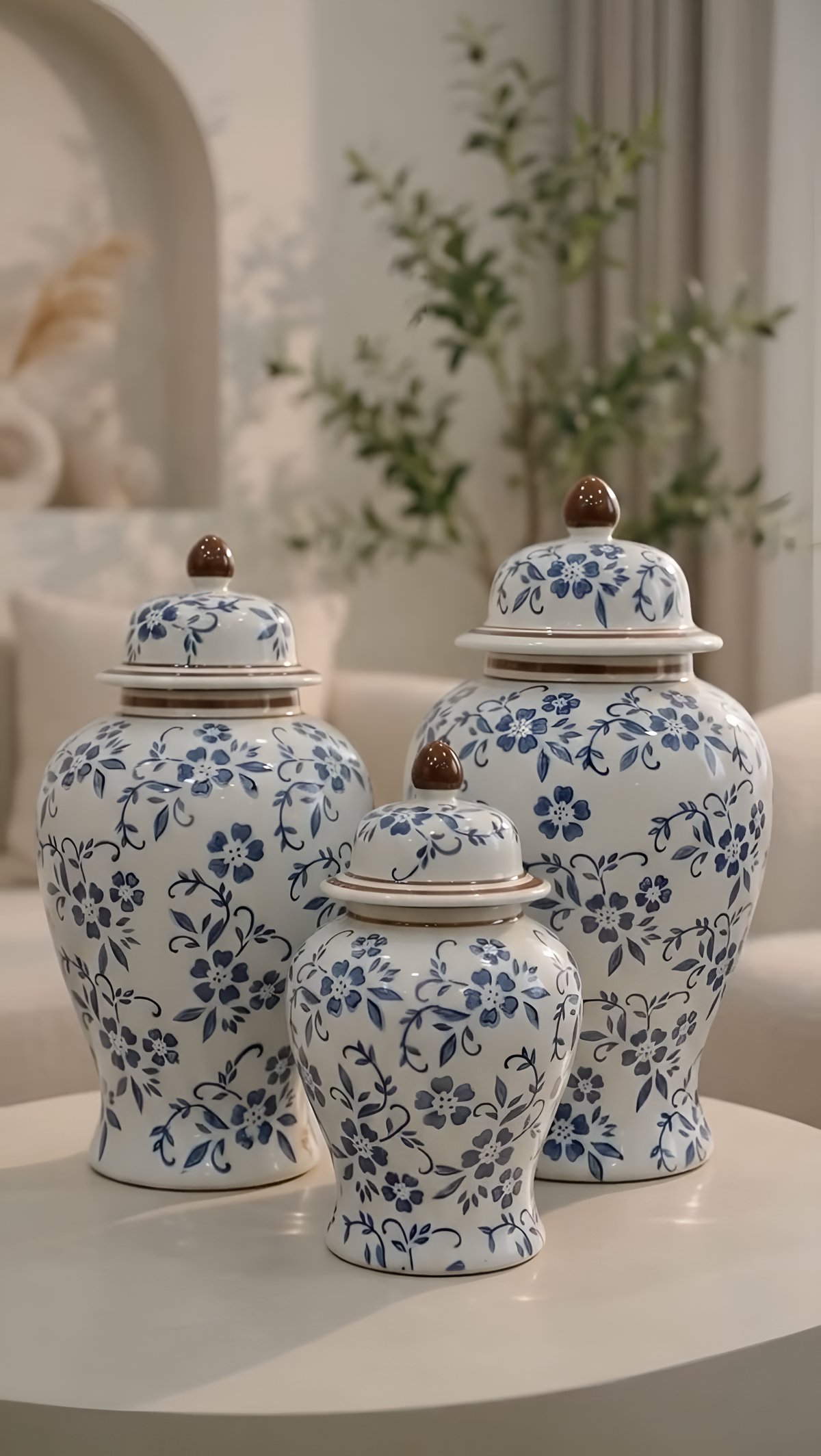 The Sienna Crest Urn Set of 3
