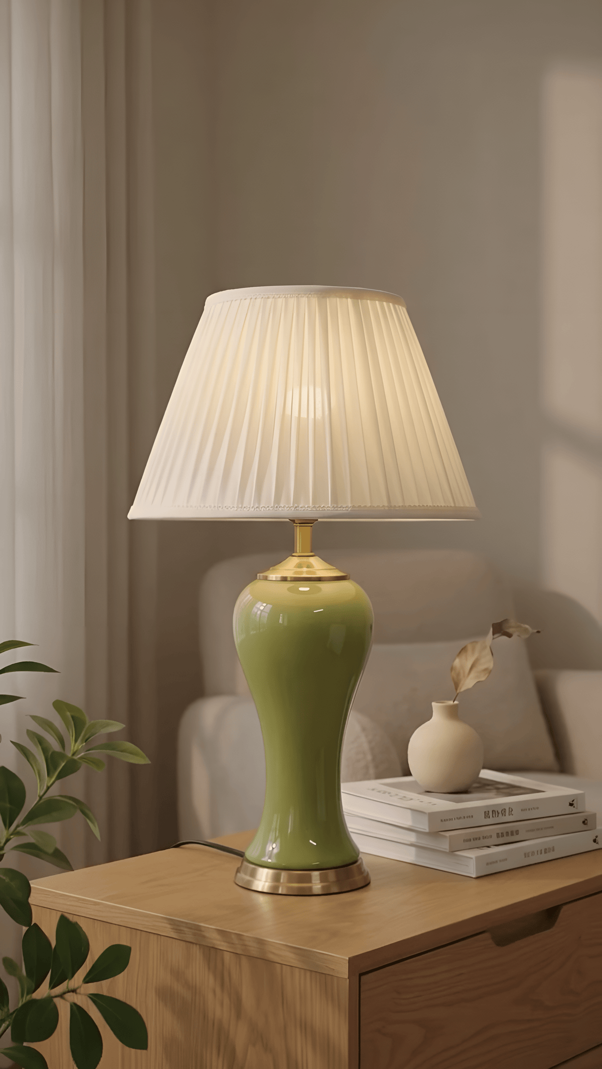 The Olive Grove Ceramic Lamp
