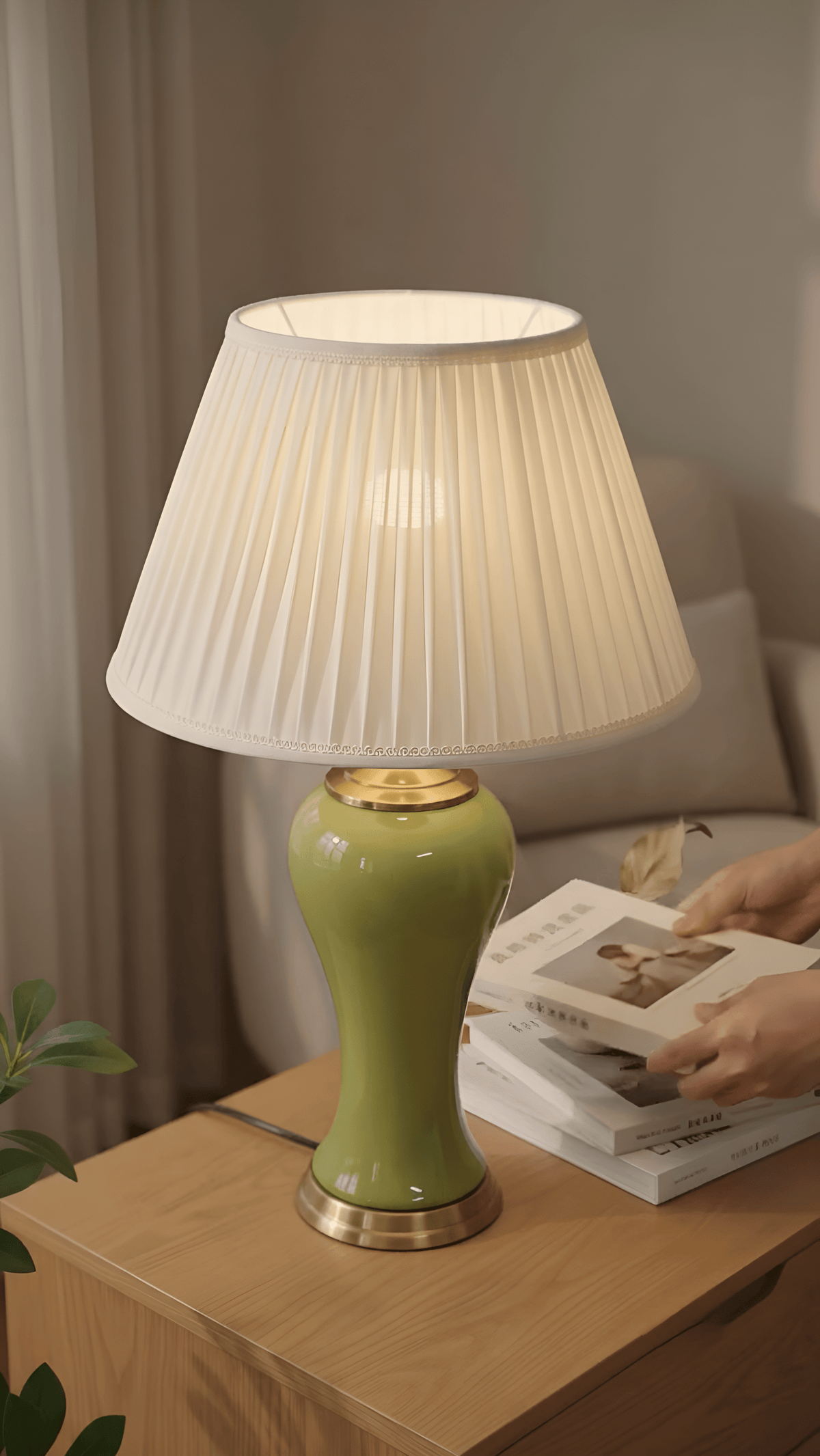 The Olive Grove Ceramic Lamp