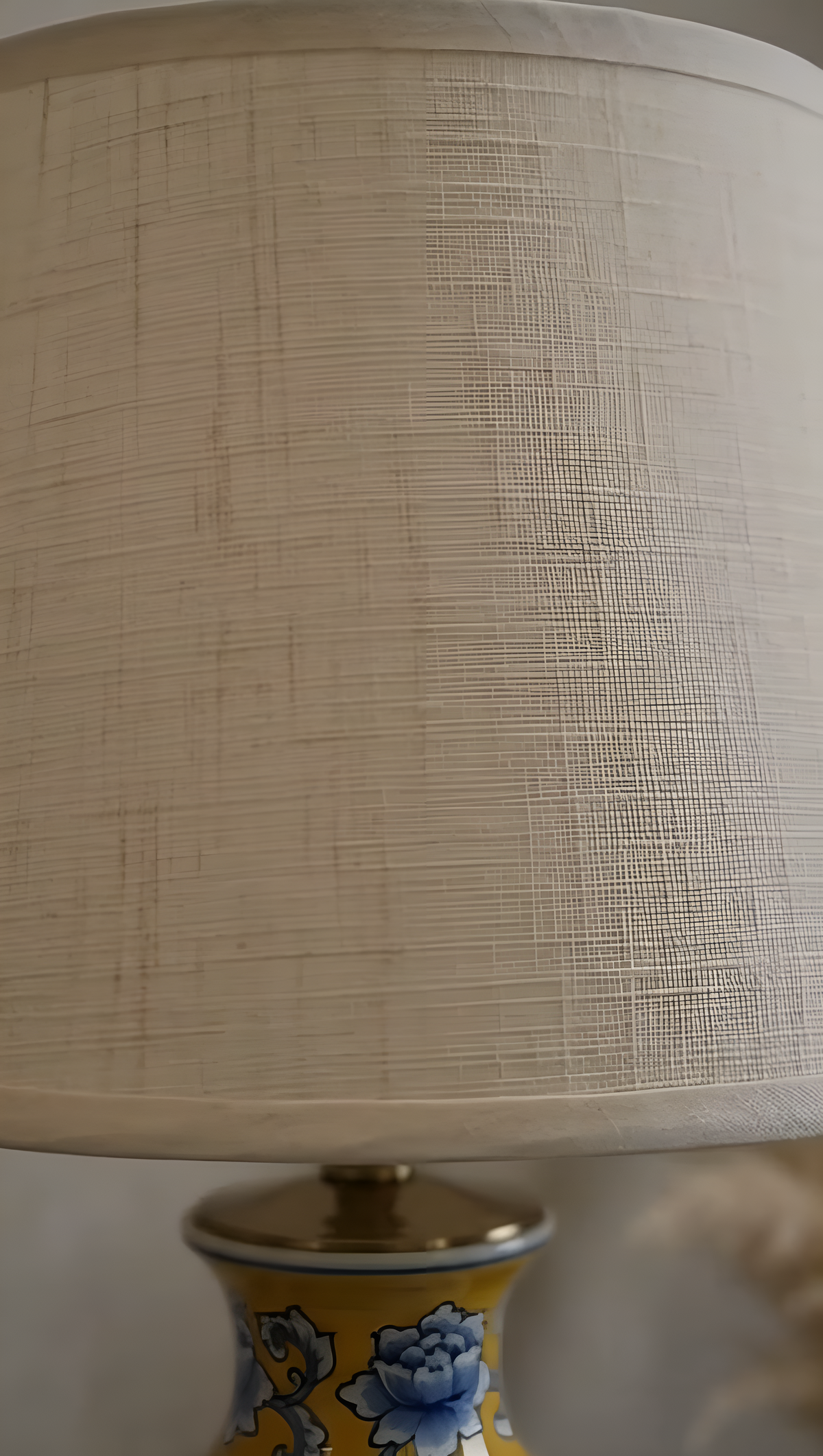 The Indigo Petal Ceramic Lamp